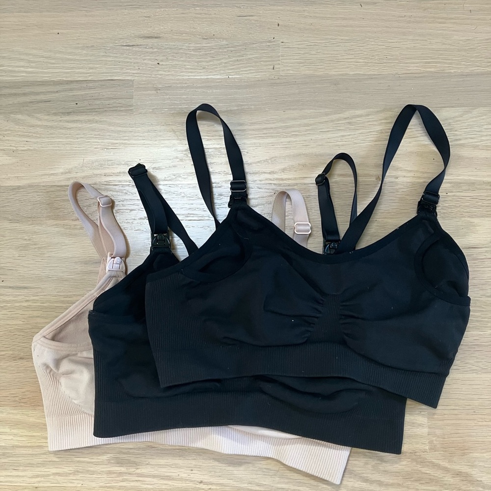 (3) Bravado Basics hands free nursing / pumping bras - size Small